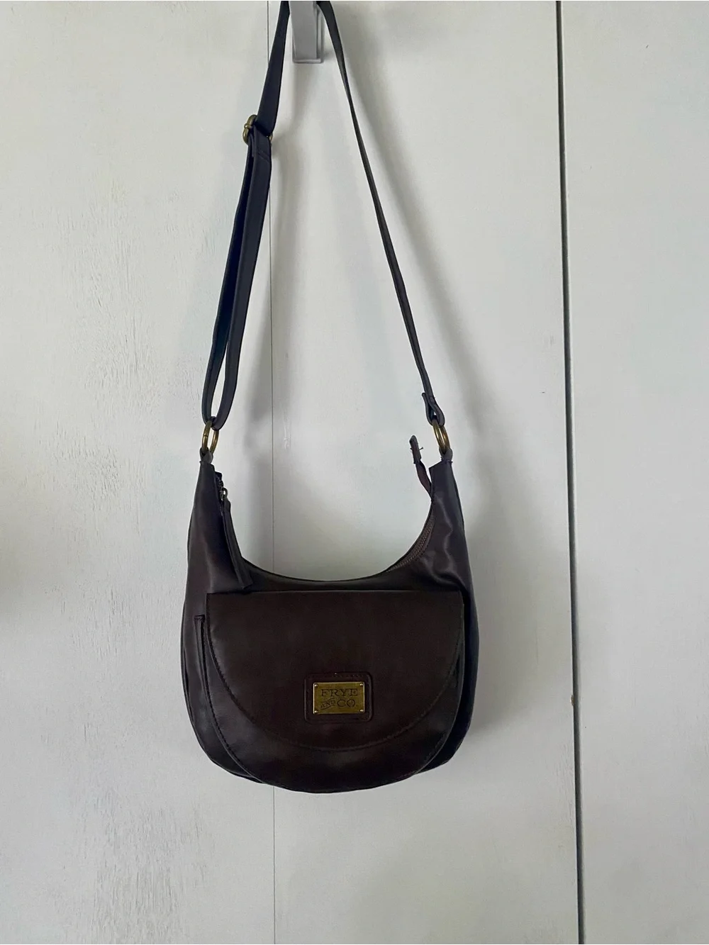 Frye & Co. Brown Faux Leather Hobo Bag